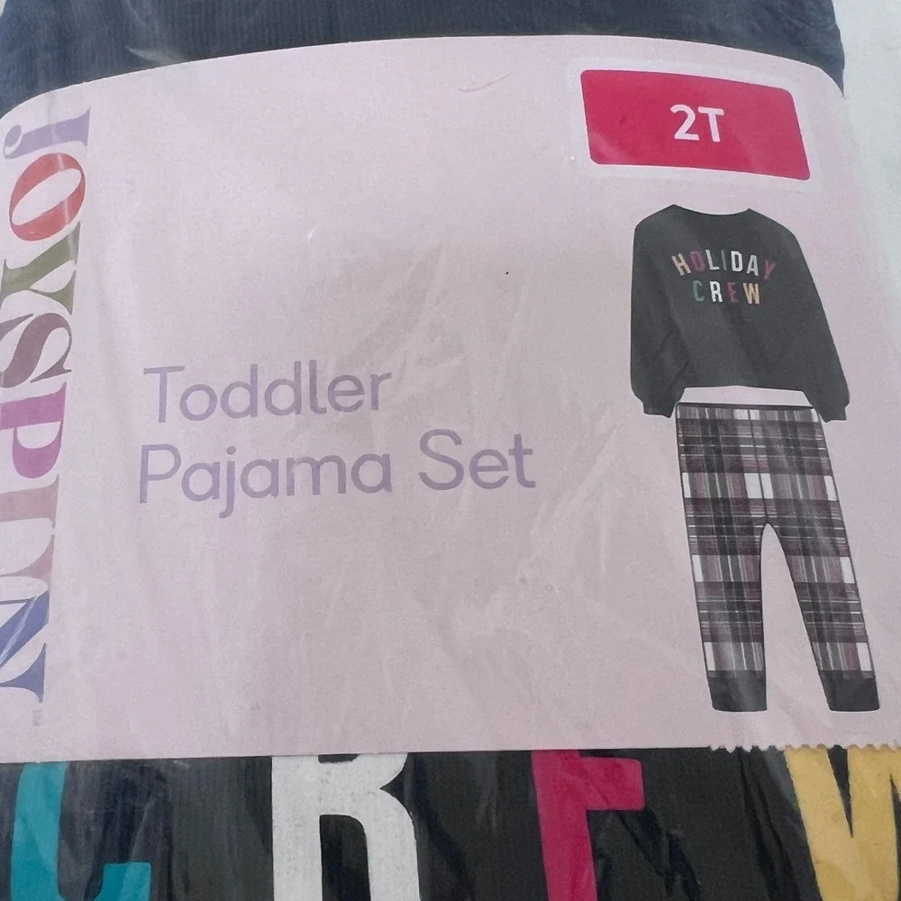 Joyspun Two Piece‎ Holiday Pajama Set Toddler Size Unisex 2T